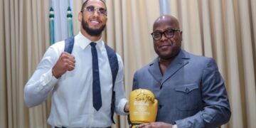 Kinshasa : Tony Yoka reçu par le Président Tshisekedi déballe son projet ambitieux d&rsquo;encadrer les jeunes talents congolais