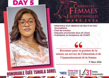 Femmes exceptionnelles : Egée Tshiala Sorel, du micro à l’Assemblée provinciale, un engagement inébranlable pour l’éducation