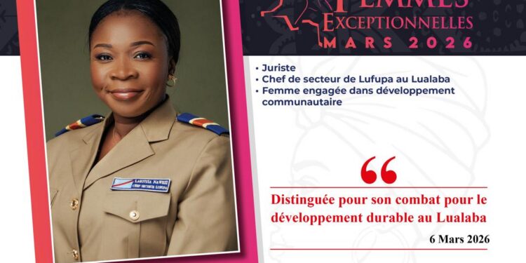 Laetitia Kalukangu NAWEZI : Femme Exceptionnelle, reconnue pour son dévouement dans le développement communautaire