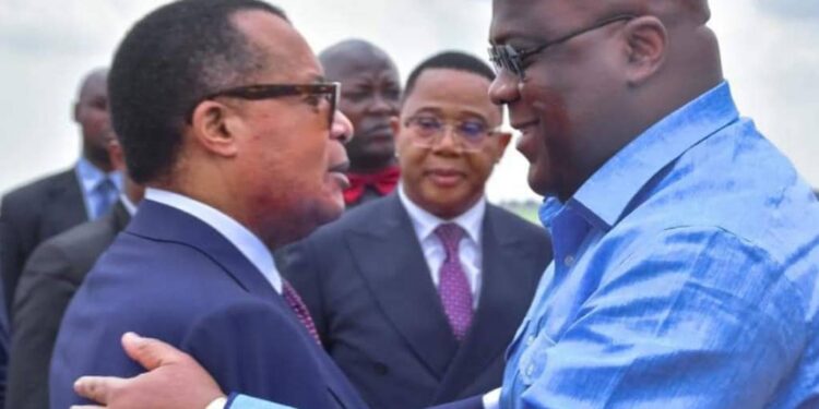 Coopération : Félix Tshisekedi félicite Denis Sassou Nguesso pour sa réélection à la présidence de la République du Congo