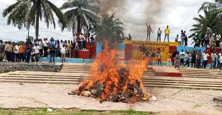 Kananga : incinération de plusieurs colis du chanvre intercepté au péage de Lulua