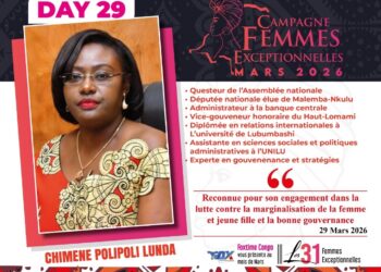 Chimène Polipoli Lunda : Femme exceptionnelle, modèle d&rsquo;excellence féminine dans la gestion publique congolaise