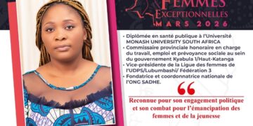 Lydia KAT NATSHIMBUY : Révélation féminine et figure montante de la scène politique du Haut-Katanga