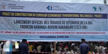 kasai-Oriental : le ministre des ITPR John Banza lance les travaux de construction du corridor economique RDC–ANGOLA