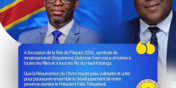 Pâques 2026: fidèle à Félix Tshisekedi, le gouverneur Jacques Kyabula Katwe prêche la paix et la cohésion