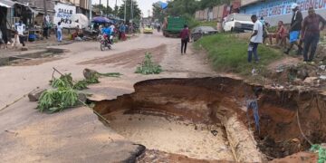 Kinshasa : La pluie de ce dimanche 10 mai aggrave les dégâts sur la route Kimwenza en réhabilitation