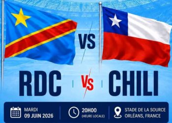 Mondial 2026: le match amical RDC– Chili confirmé le 09 juin à Orléans, mais sans supporters dans les tribunes