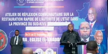 Sud-Kivu : Jacquemain Shabani ouvre à Uvira l’atelier sur la restauration de l’autorité de l’État