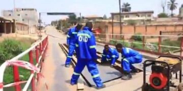 Lubumbashi : Des travaux provisoires lancés sur le pont de la rivière Lubumbashi au quartier Golf Lido