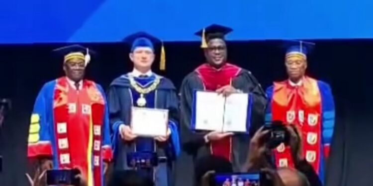 Diplomatie : Félix Tshisekedi élevé au rang de Docteur Honoris Causa de l’Université Patrice Emery Lumumba à Moscou